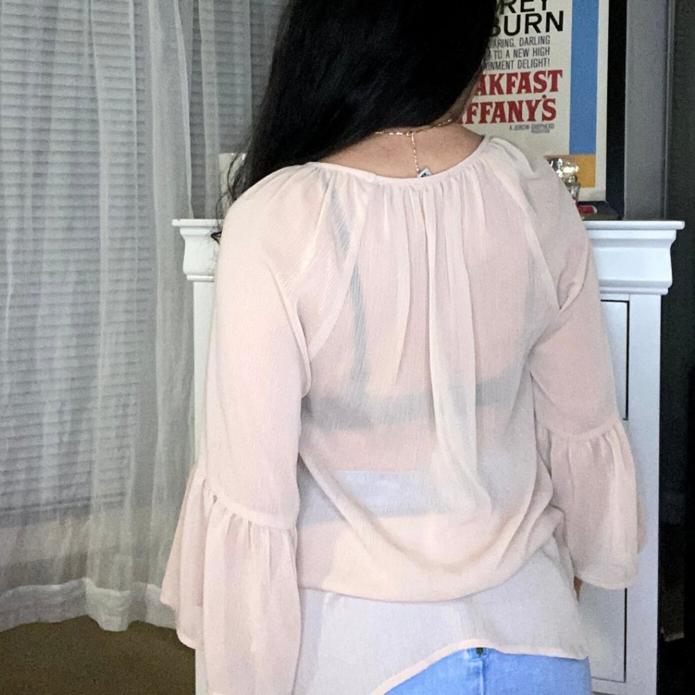 Pink Chiffon Top - Picture 2 of 6